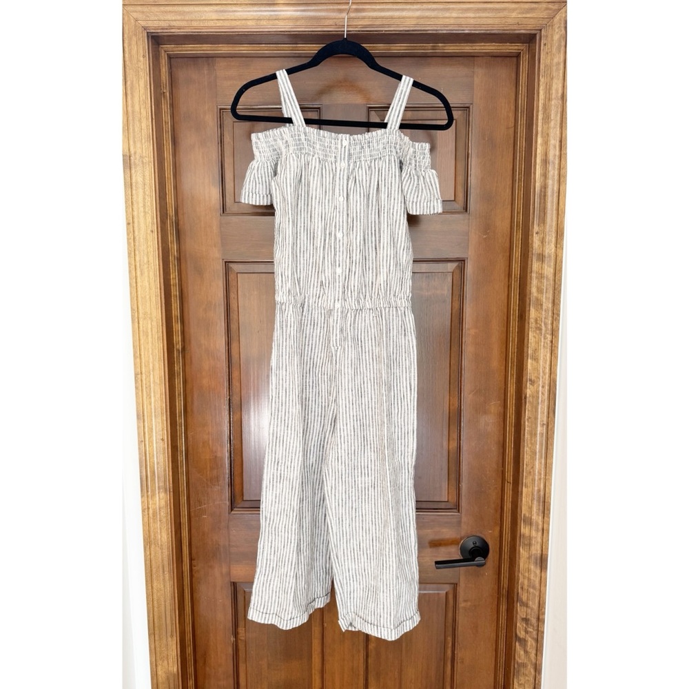 7 For All Mankind Striped Kids Jumpsuit - Black and White